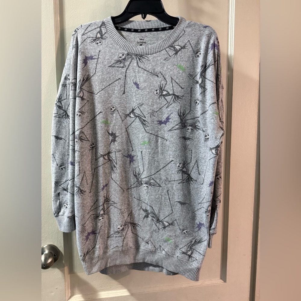 Disney Gray Nightmare Before Christmas Sweatshirt